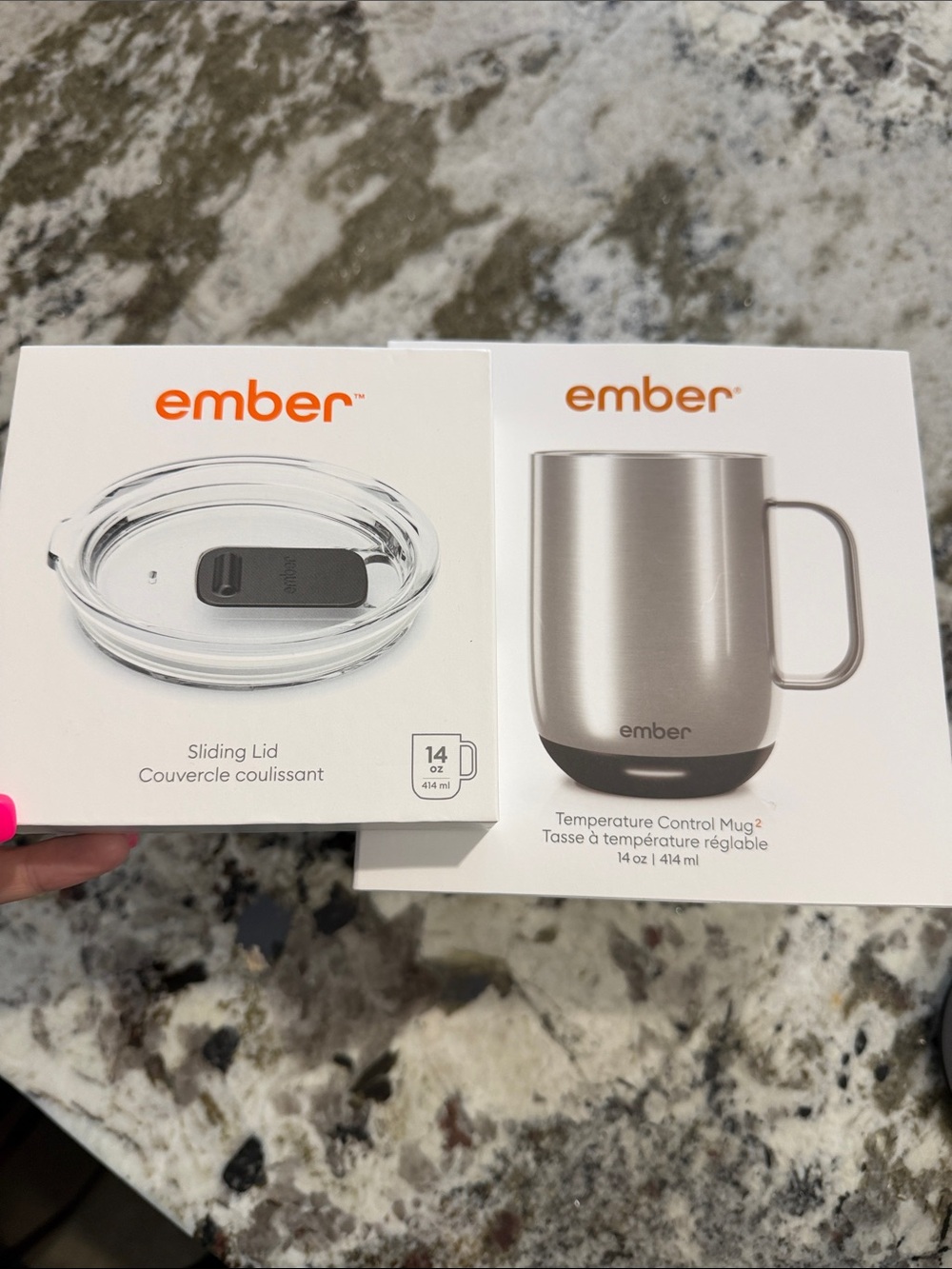 Ember 2 Temperature Control Mug 14oz with Sliding Lid - Stainless Steel Edition